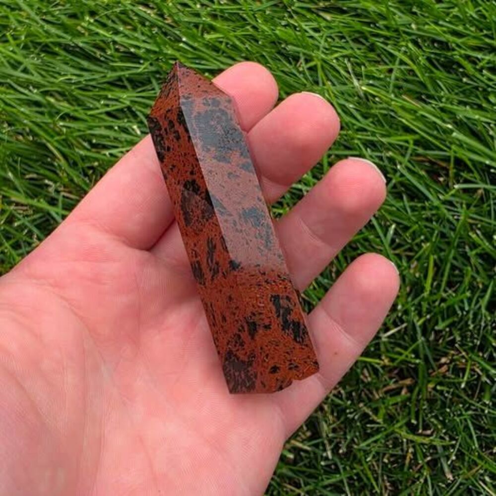 Mahogany Obsidian Crystal Tower